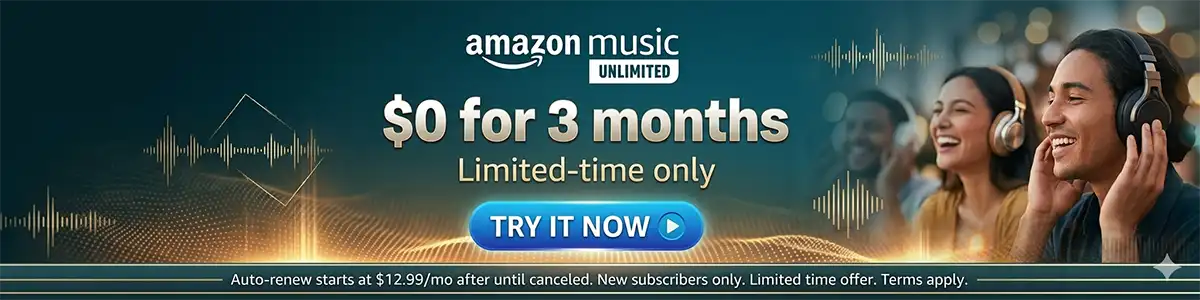 Amazon Music Unlimited - $0 for 3 months
