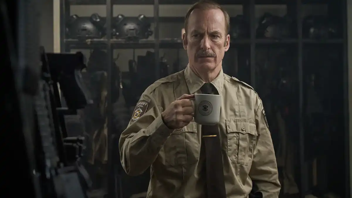 Bob Odenkirk in a tense snowbound scene in Normal (2026)