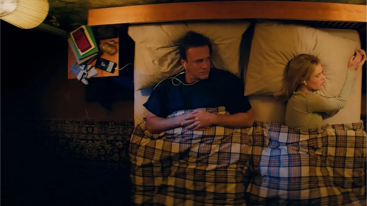 Songs from scene from Over Your Dead Body showing Dan and Lisa at the cabin
